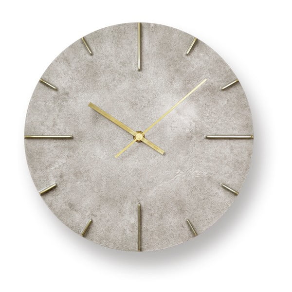 Šedé nástěnné hodiny Lemnos Clock Quaint, ⌀ 25 cm