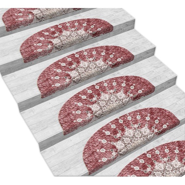 Punased trepiastmed komplektis 16 tükki 65x20 cm Chakra - Vitaus-image-1