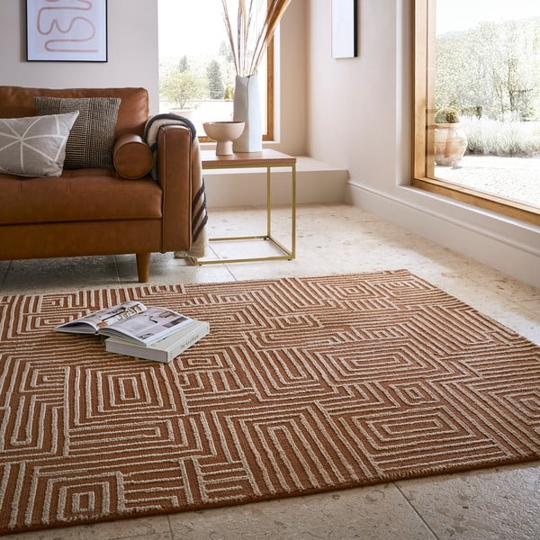 Terrakottapunane vaip 160x230 cm Kylo - Flair Rugs-image-1