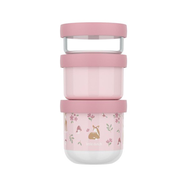Heleroosad plastmassist laste suupistekarbid 3-osalise komplektiga Fairy Garden - Mepal-image-3