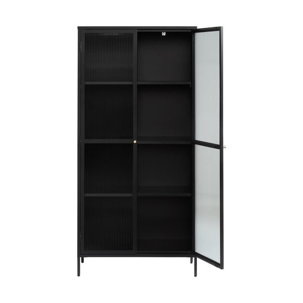 Must metallist vitriinkapp 90x190 cm Bronco - Unique Furniture-image-3
