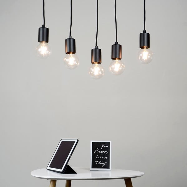 Must rippvalgusti metallist varju ø 5 cm Cero - Sotto Luce-image-2