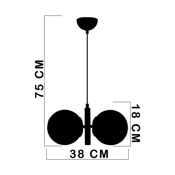 Kuldne-valge klaasist varjuga rippvalgusti ø 15 cm Monera - Squid Lighting-image-2