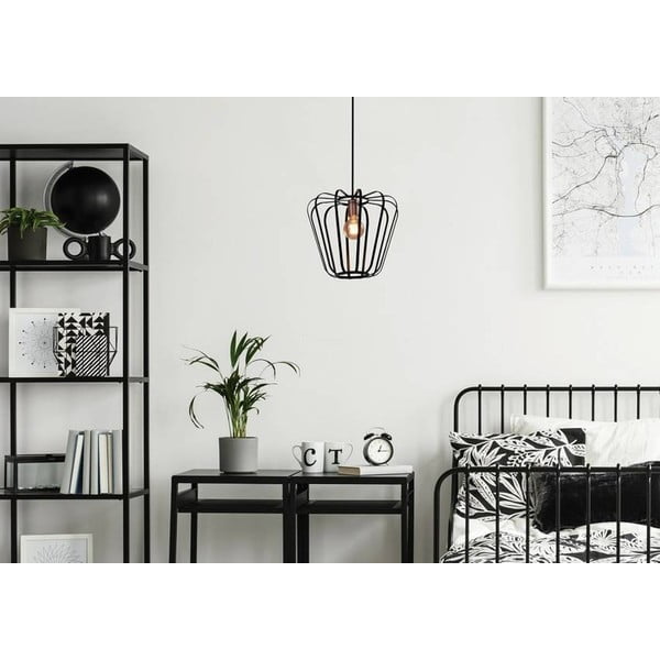 Must metallist rippvalgusti ø 35 cm Jonas - Candellux Lighting-image-1