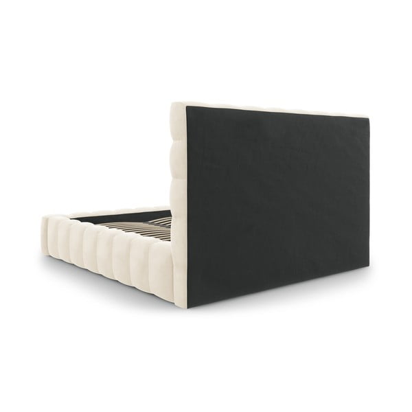 Beež polsterdatud kaheinimesevoodi koos voodipõhja ja panipaigaga 200x200 cm Bali - Cosmopolitan Design-image-4