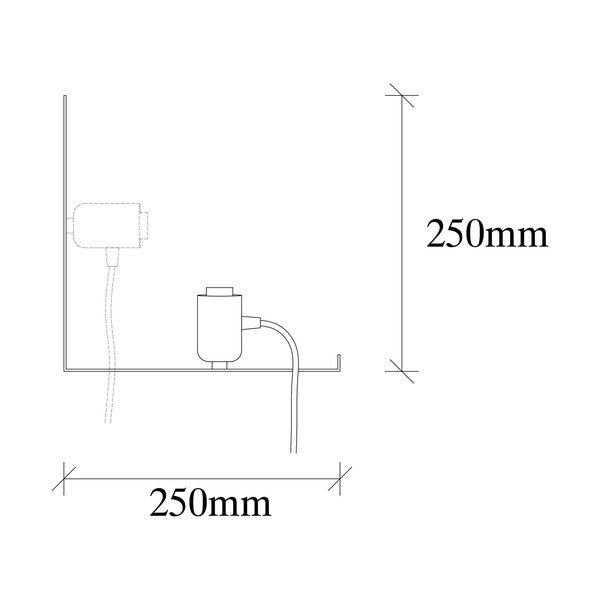 Valge/must seinavalgusti pistikupesaga – Opviq lights-image-2