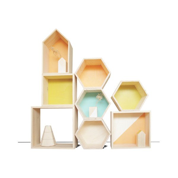 Dekorace Cubo Pattern Ocre M-image-1