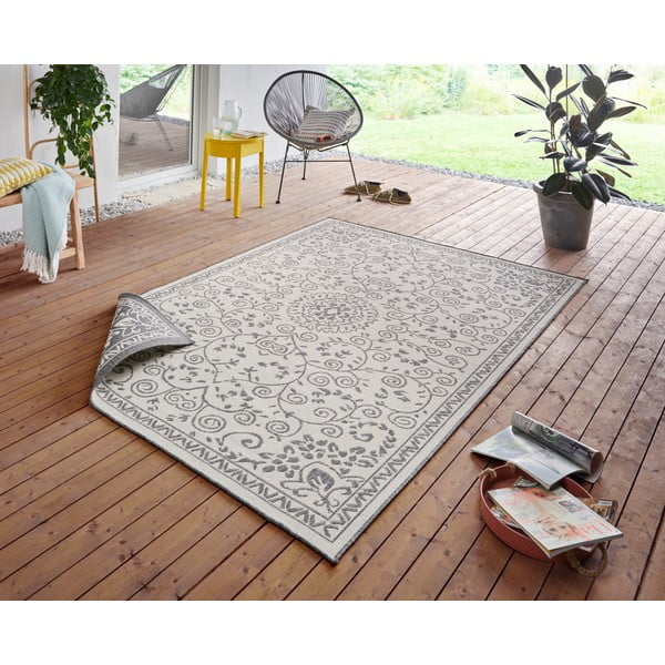 Hall ja kreemjas õuevaip , 160 x 230 cm Leyte - NORTHRUGS-image-3