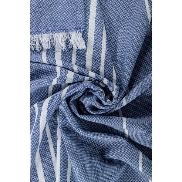 Sinine puuvillane tekk 150x200 cm Solene - Tiseco Home Studio-image-1