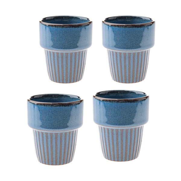 Sinised espressotassid komplektis (4 tk, 100 ml, kivikeraamika) Tone – Dakls