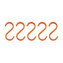 Oranžid metallist riputuskonksud 5tk komplektis Hang-it - Mette Ditmer Denmark