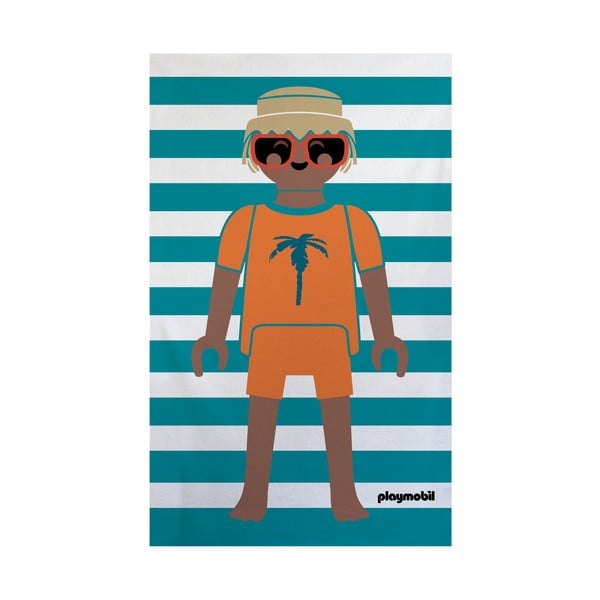 Sinine puuvillane frotee rannarätik 75x140 cm Summer Boy - Playmobil