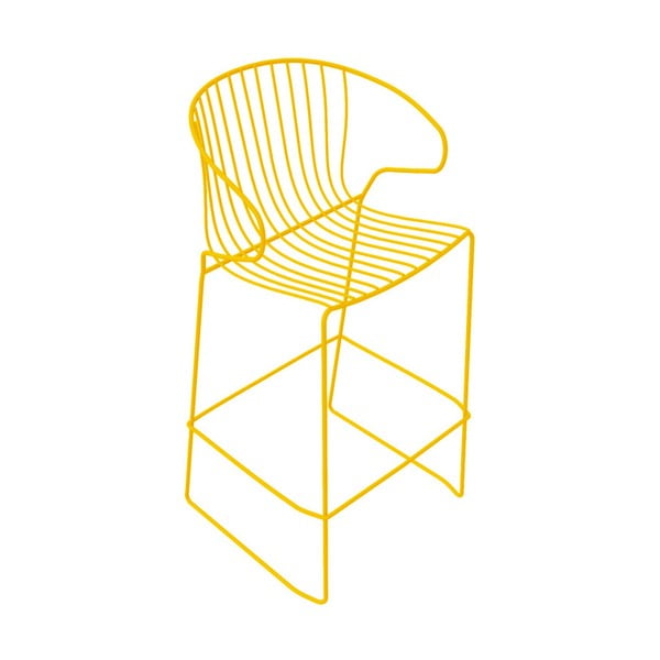 Žlutá barová židle Isimar Bolonia