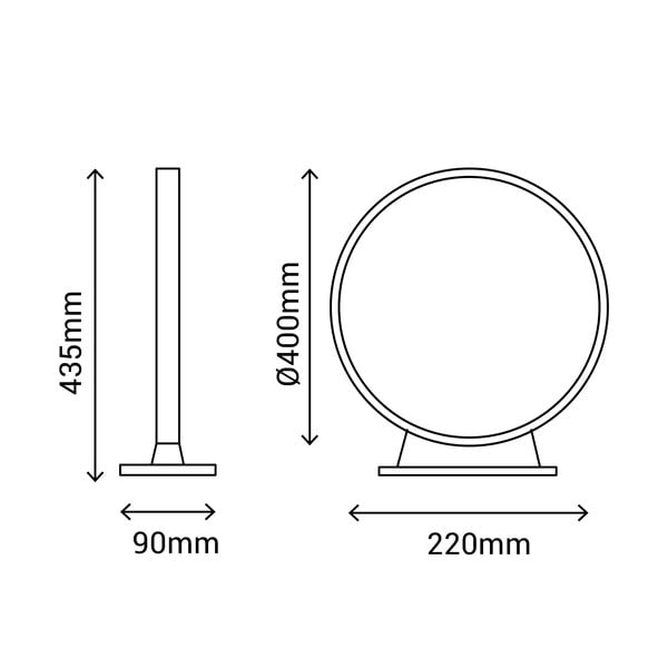 Must põrandavalgusti, ø 40 cm Nala - SULION-image-4