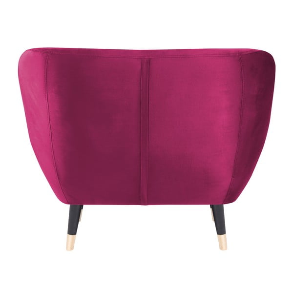 Růžové křeslo s černými nohami Mazzini Sofas Amelie-image-4