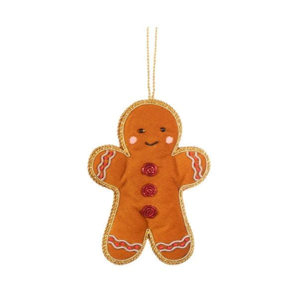 Tekstiilist käsitöö jõulukaunistus 10cm Gingerbread - Sass & Belle
