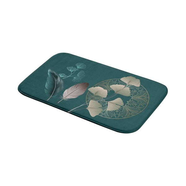 Türkiissinine vannitoamatt 45x75 cm Ginkoblue - douceur d'intérieur-image-2