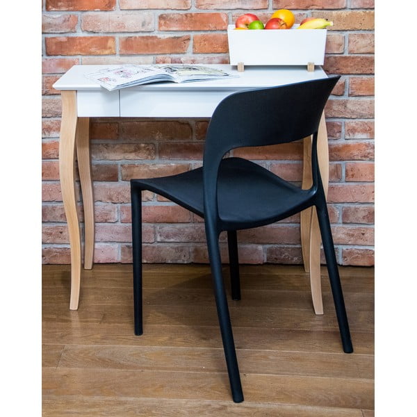 Valge laud, pikkus 85 cm Lillo - Ragaba-image-1