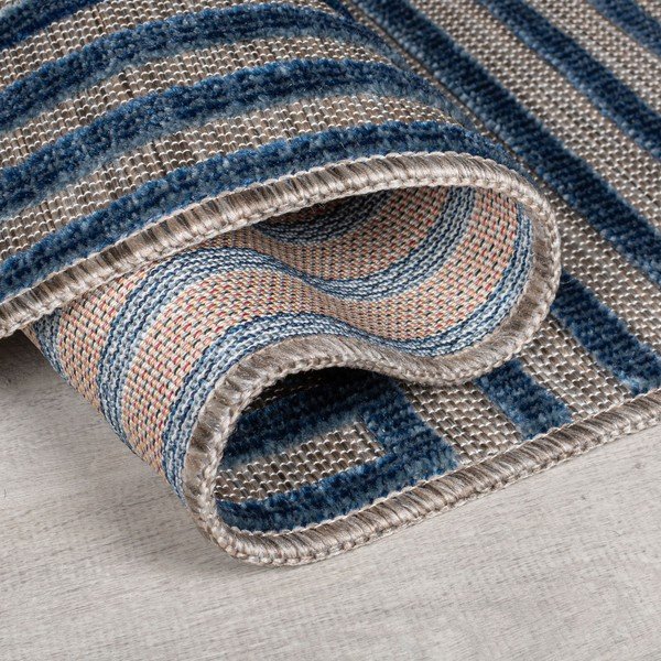 Tumesinine sise- ja välisvaip 120x170 cm Vigo Blocks - Flair Rugs-image-2