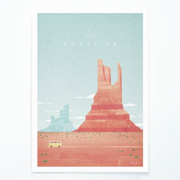 Plakat , A2 Route 66 - Travelposter