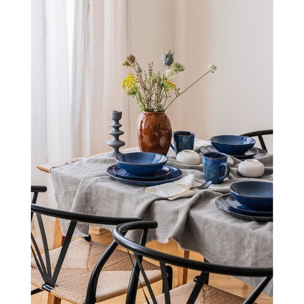 Tumesinine kivikeraamikast õhtusööginõude komplekt 24tk Glosia - Bonami Selection-image-1