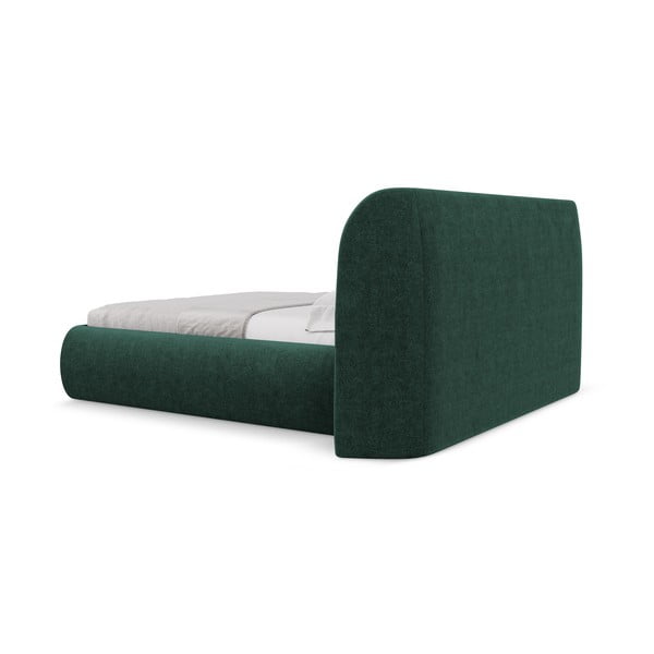 Tumeroheline polsterdatud kaheinimesevoodi koos voodipõhja ja panipaigaga 180x200cm Hauke - Makamii-image-4