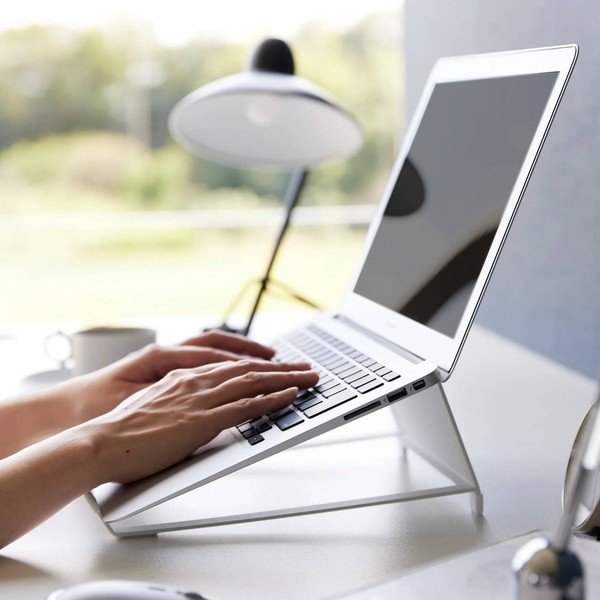 Valge metallist sülearvutialus Tower - YAMAZAKI-image-3