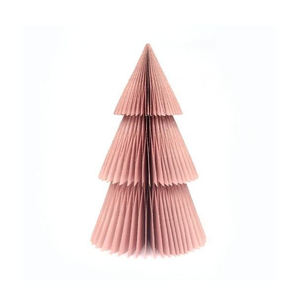 Särava roosa paberist jõulukuusekaunistus , kõrgus 22,5 cm - Only Natural