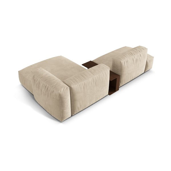 Beež-kreem bukleekangast modulaarne nurgadiivan (parem nurk) Martina - Micadoni Home-image-3