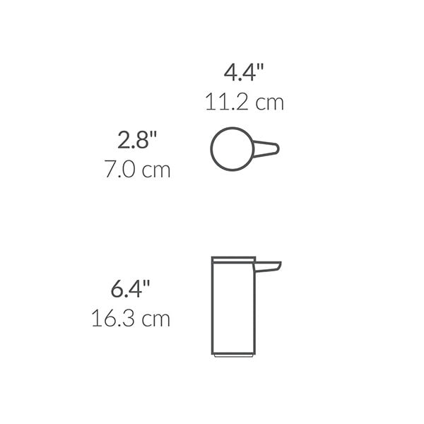 Kontaktivaba terasest seebidosaator, matt hõbedane 266 ml - simplehuman-image-2