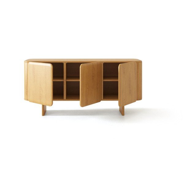 Naturaalsest tammepuidust kummut 160x76x45 cm Charlotte - Micadoni-image-1