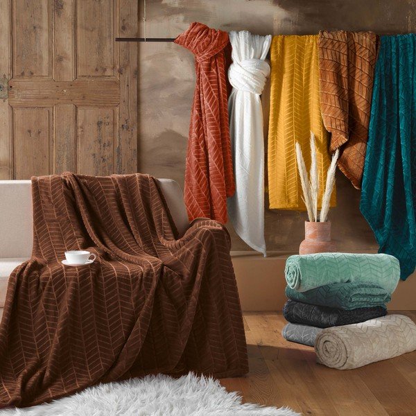 Roheline mikroflanellvoodikate 180x220 cm Arya - douceur d'intérieur-image-3