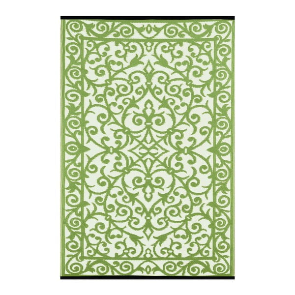 Zeleno-béžový oboustranný koberec vhodný i do exteriéru Green Decore Gala, 150 x 240 cm