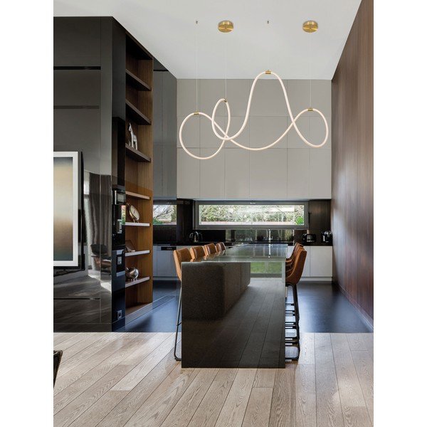 Terasest hämardatav kuldne LED-rippvalgusti Cerelia - Nova Luce-image-1