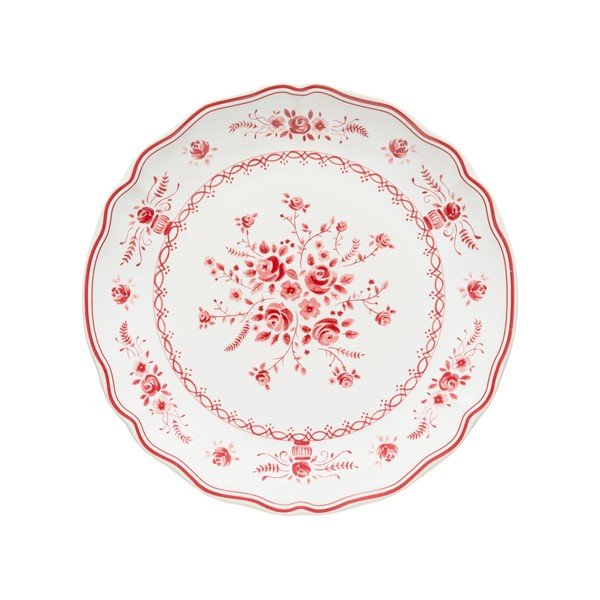 Punane/valge savinõust magustoidutaldrik ø 21 cm Vila - Costa Nova