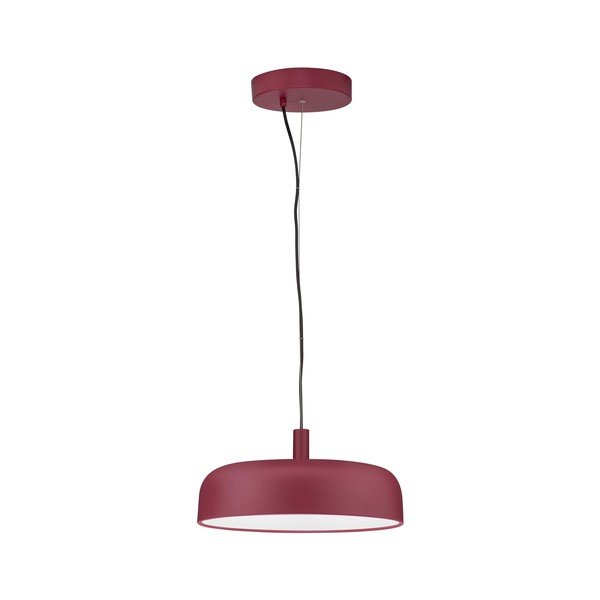Burgundiapunane alumiiniumist hämardatav LED-rippvalgusti ø 40 cm Noelia - Nova Luce