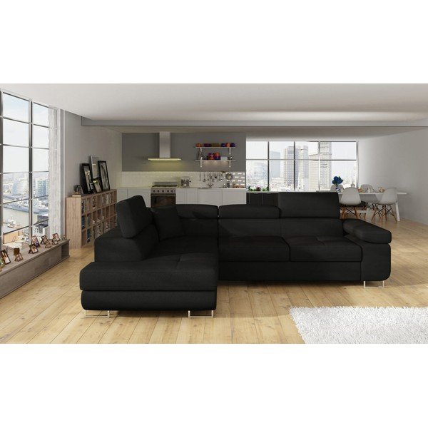 Must nurgadiivan, muudetav / koos panipaigaga, vasak nurk Anton – ELTAP-image-1