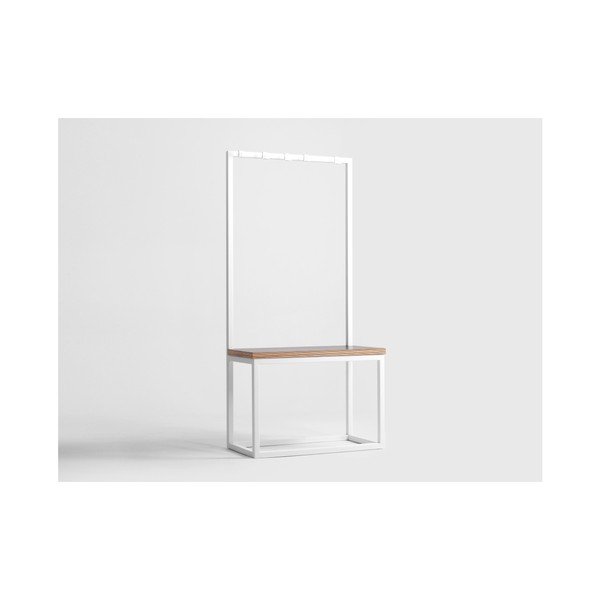 Valge riidehoidja koos pingiga , laius 75 cm Next - CustomForm-image-4