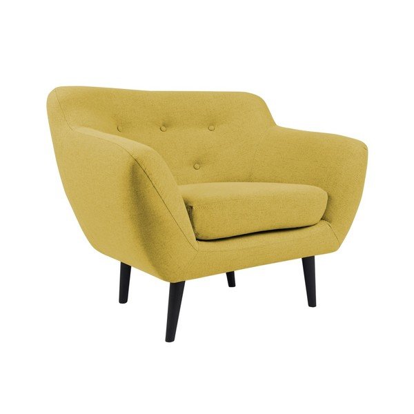 Žluté křeslo Mazzini Sofas Piemont-image-1