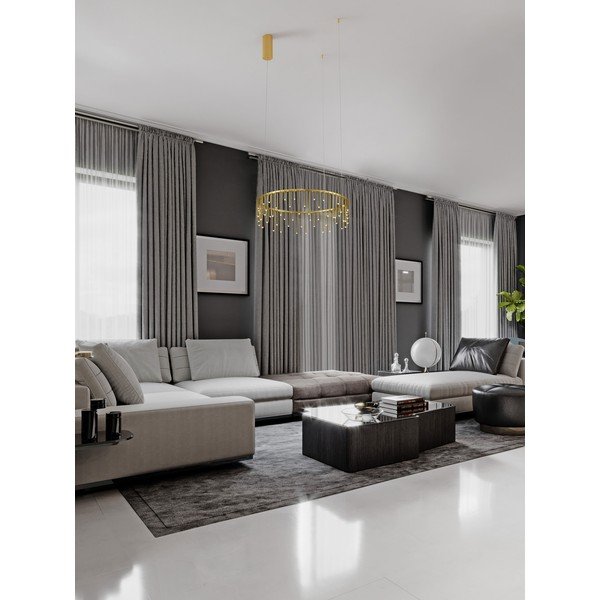 Alumiiniumist hämardatav LED-ripatslamp kuldses värvitoonis, läbimõõduga 65 cm Stellar - Nova Luce-image-1