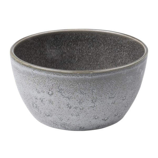 Šedá kameninová miska s vnitřní glazurou v šedé barvě Bitz Mensa, průměr 14 cm