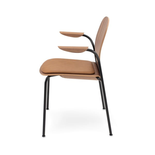 Konjakipruun pähklipuu dekooriga söögitool Book - Gazzda-image-3