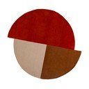 Tellisevärvi käsitsi kootud ümmargune villane vaip ø 150 cm Mia Segment - Flair Rugs