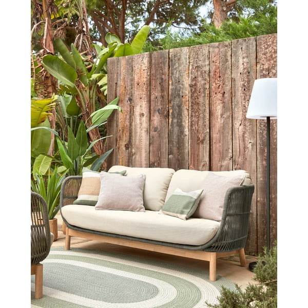 Roheline padjapüür taaskasutatud plastist, 30 x 50 cm. Leeith - Kave Home-image-3