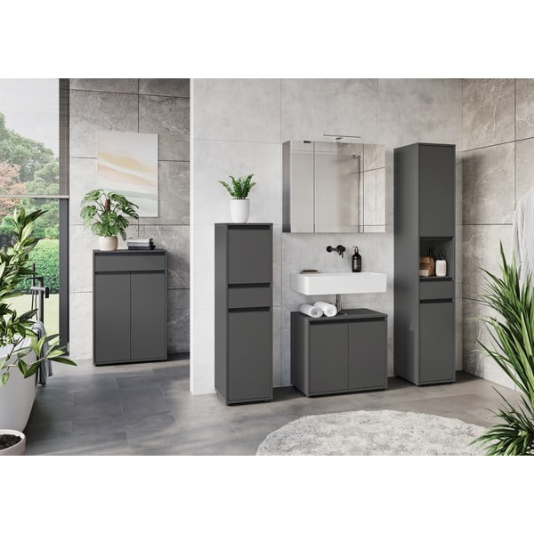 Must kõrge vannitoakapp 63x98 cm Lemont - Germania-image-1