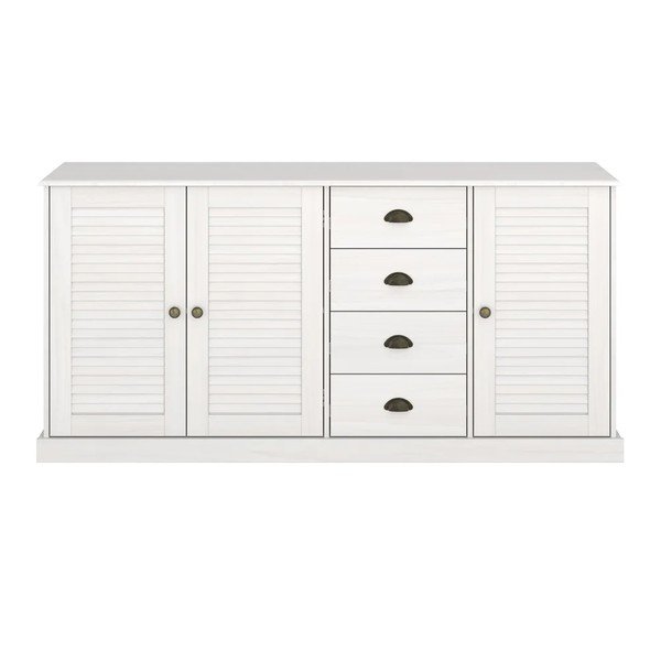 Valgest männist kummut 166x80x38 cm Edith - Støraa