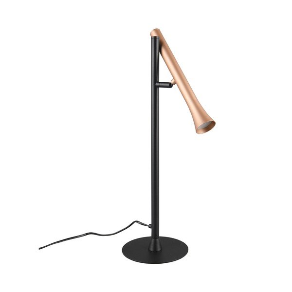 Must-kuldne LED lauavalgusti metallist varjuga (kõrgus 53 cm) Fiato - Trio