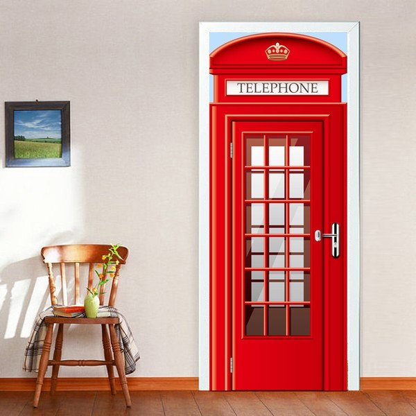 Tapeta na dveře WALPLUS UK Telephone Booth, 88 x 200 cm-image-4