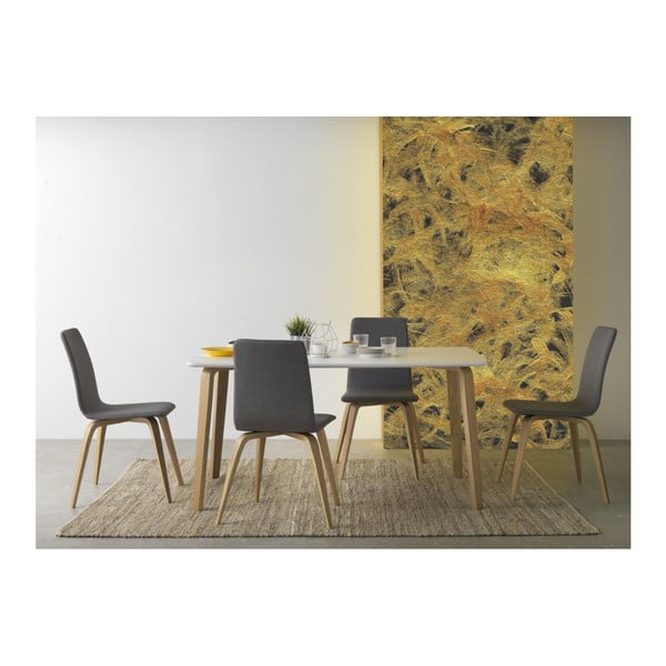 Sada 4 dřevěných polstrovaných jídelních židlí Geese-image-1