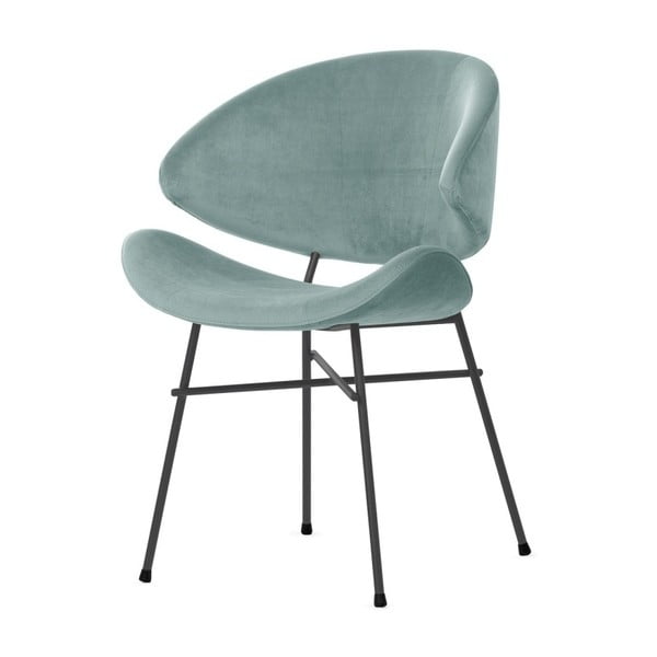 Světle modrá židle s šedými nohami Iker Cheri